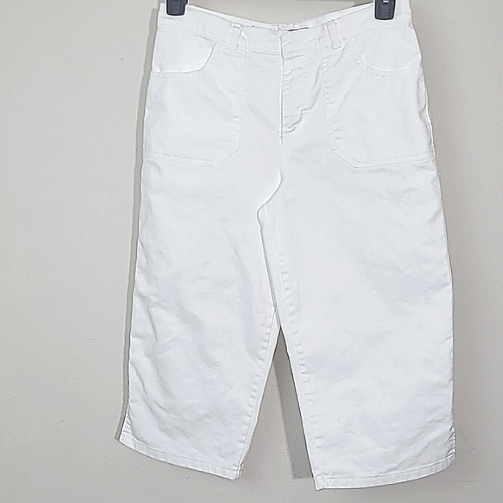 Gloria Vanderbilt White High Waist Denim Capris Size 8 | Old Money Vintage Count